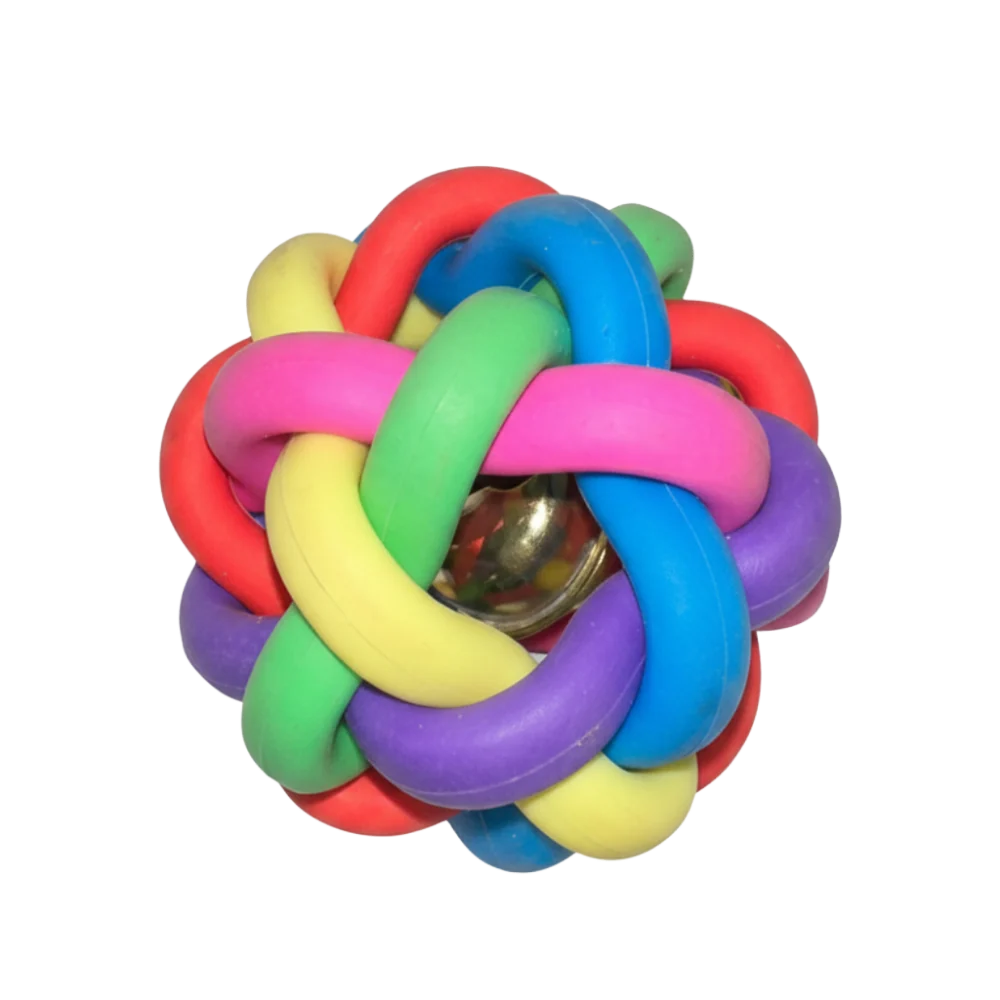 CoolCat Rainbow Ball With Bell Pet Toy