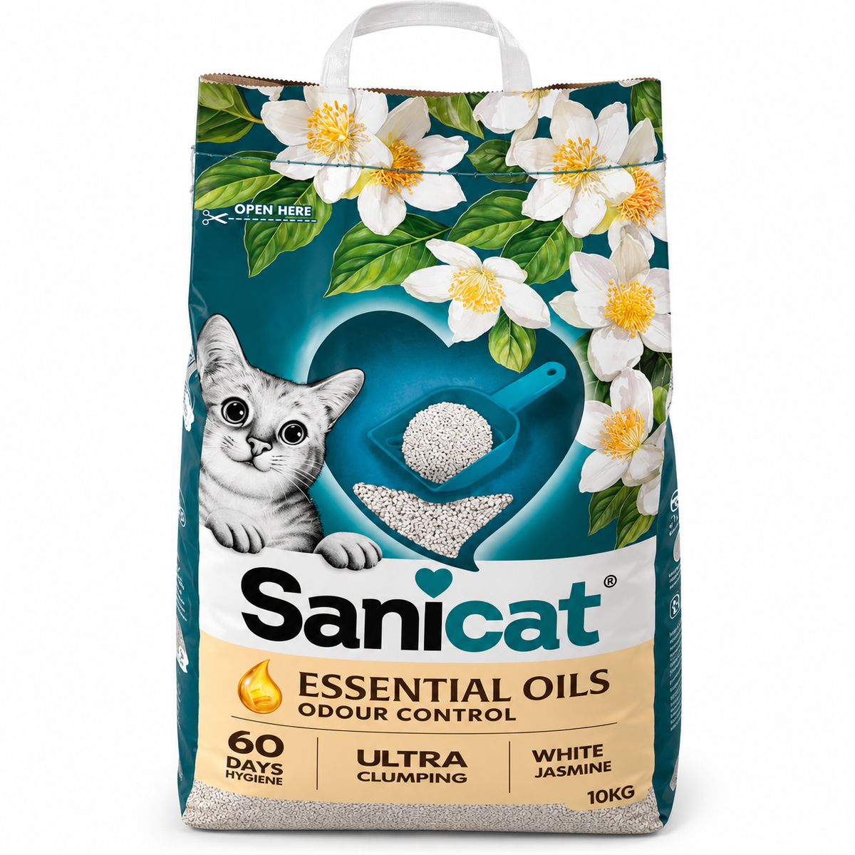 sanicat Ultra Clumping White Jasmine Cat Litter – 10kg