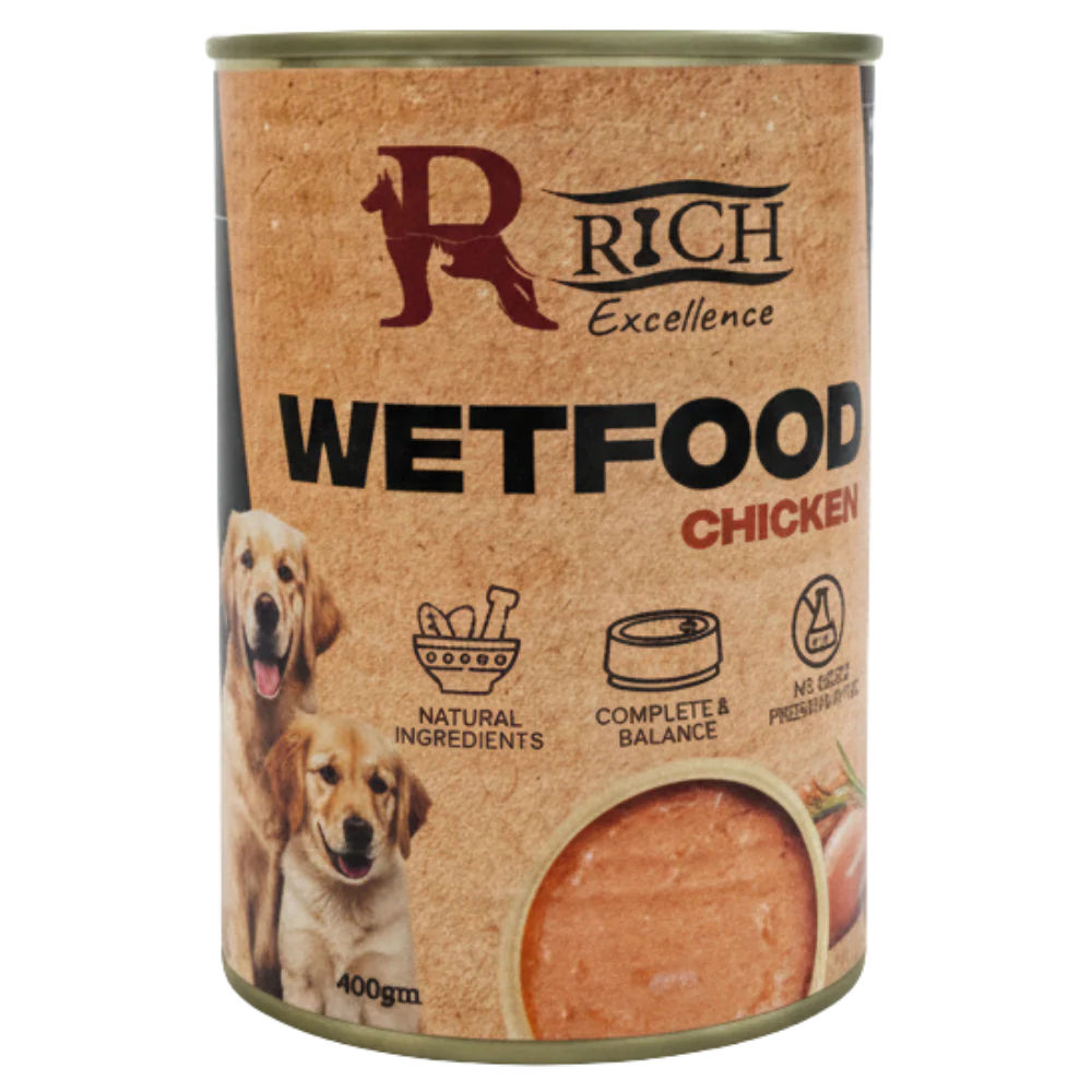 Rich Excellence Dog Wet Food Chicken Can 400g