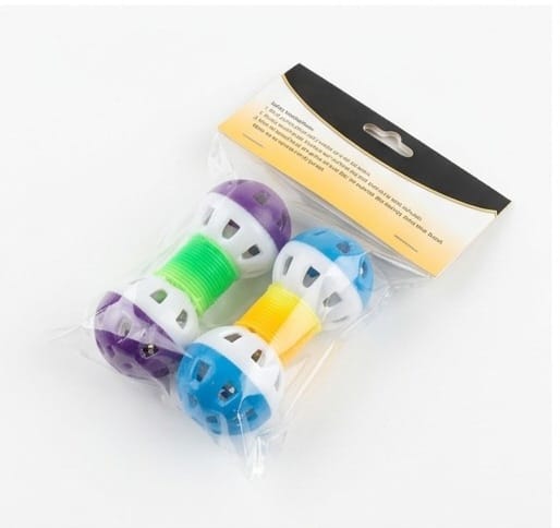 Interactive Rolling Cat Toy with Bell – 2 Pieces