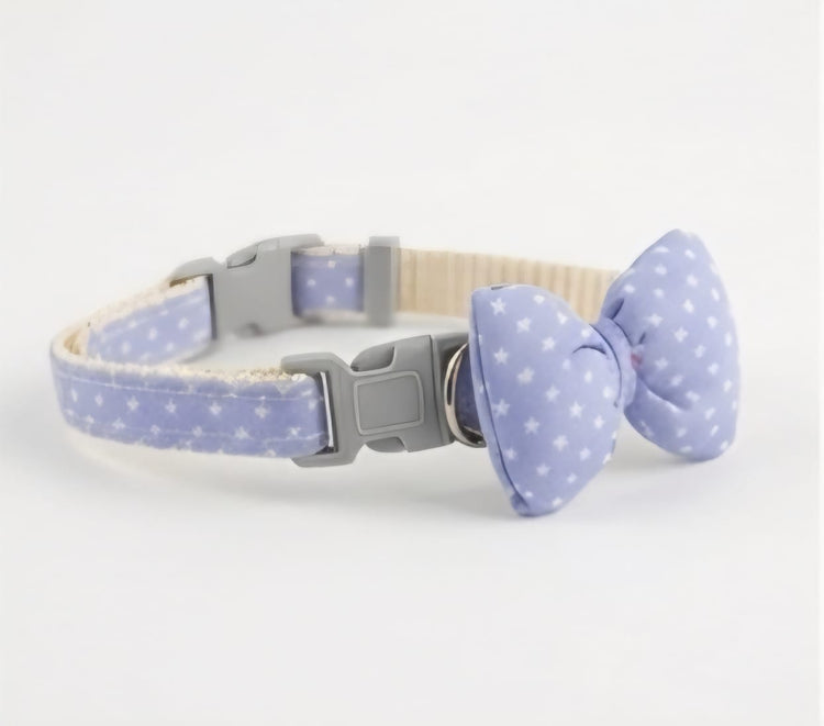 Blue Bow Tie Pet Collar