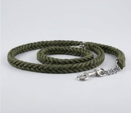 Braided Rope Dog Leash (Olive Green)