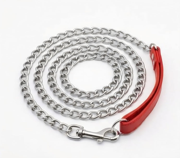 Metal Chain Dog Leash with Handle
