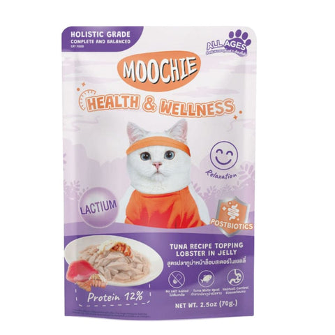 Moochie Health & Wellness Tuna Topping Lobster in Jelly Cat Food - 70g