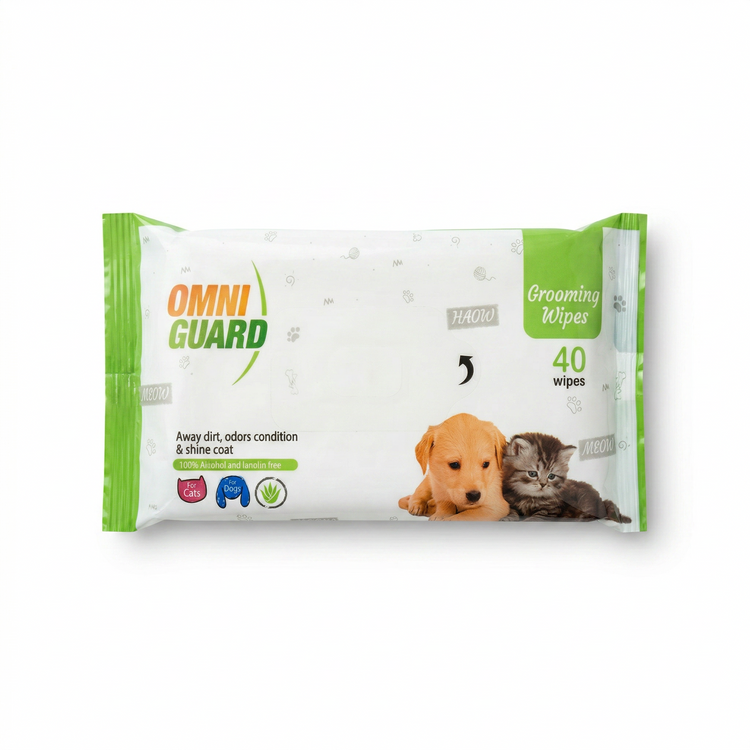 Pet Grooming Wipes (40 Wipes) – Gentle Cleaning for Cats & Dogs