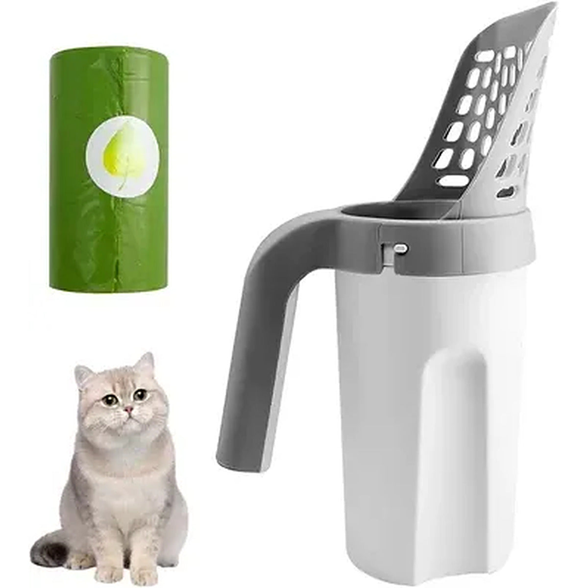 Cat Litter Scooper With Holder 2in1 Litter Shovel