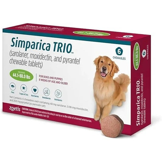 Simparica Trio Chewable Tablets for Dogs