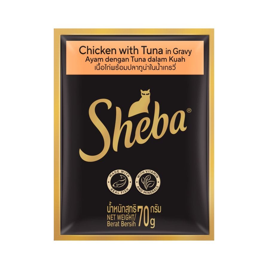 Sheba Fine Food for Cats - Chicken with Tuna in Gravy (70g)