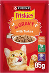 Purina Friskies Turkey Chunks in Gravy Wet Cat Food Pouch 85g