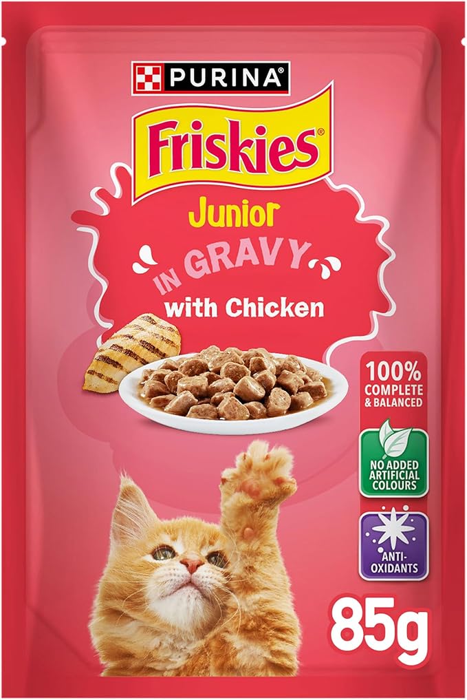 Purina Friskies Chicken in Gravy Junior Wet Cat Food, 85g