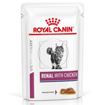 Royal Canin Feline Renal with chicken (85 gm\pouch) - Wet food for Renal and chronic kidney diseases – 12 pouches per box price for one pouch