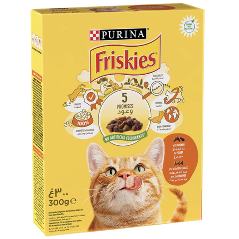 Friskies Adult Cat dry food with Chicken and Vegetables 300 gm