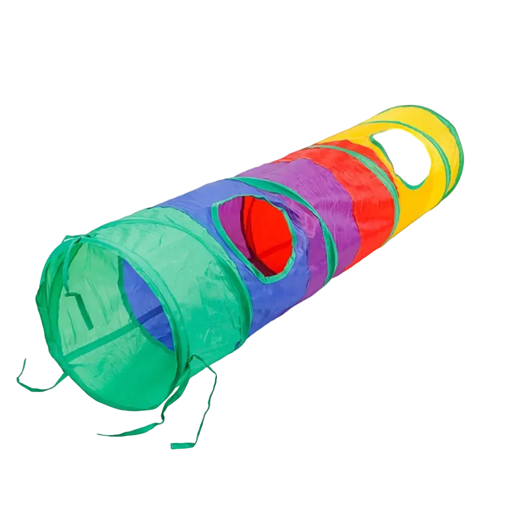 Rainbow Cat Tunnel with Ball Toy Size 115*25Cm