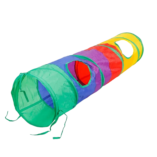 Rainbow Cat Tunnel with Ball Toy Size 115*25Cm