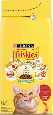Purina Friskies with Meat, Chicken&Vegetables Dry Food 1.7kg