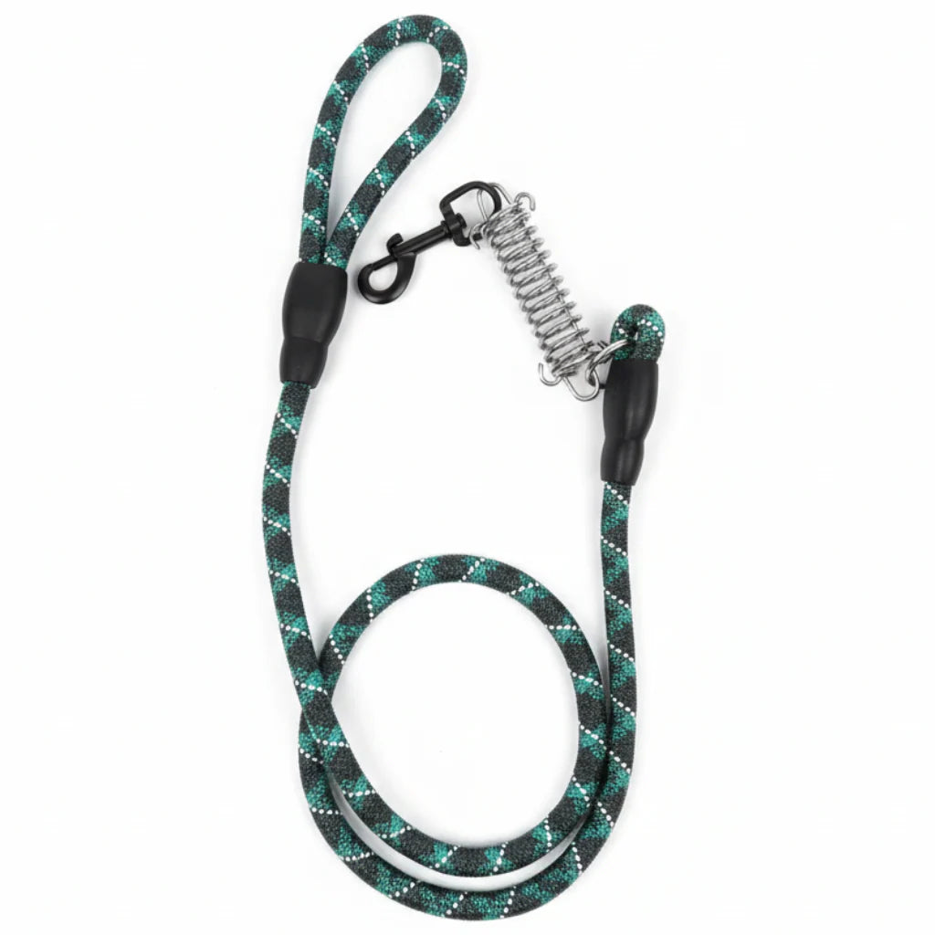 Premium Reflective Rope Leash with Spring Buffer 85 Cm