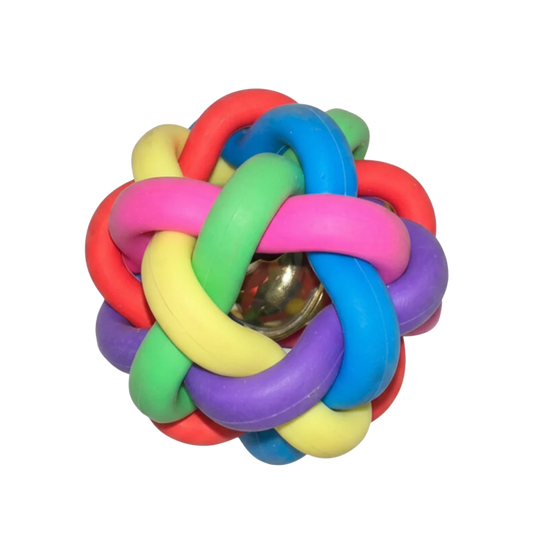 CoolCat Rainbow Ball With Bell Pet Toy