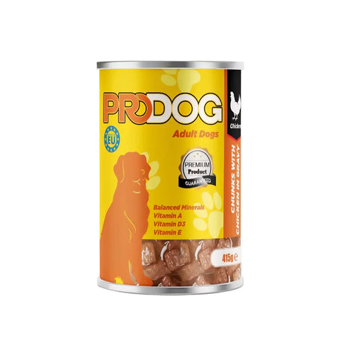 Pro Dog Wet Food For Adult in Gravy Chunks with Chicken 415G
