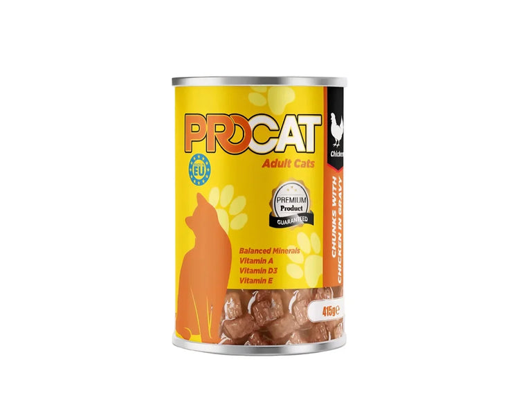 Pro Cat Wet Food For Adult in Chunks in Gravy 415G