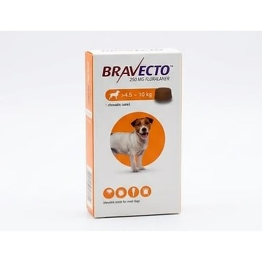 Bravecto 250mg Chewable Tablet for Small Dogs (4.5 - 10 kg) – 1 Chew