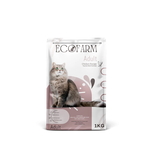 ECOFARM Adult Cats Dry Food Chicken 1kg
