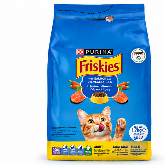Purina Friskies with Salmon and Vegetables cat Dry food 1.7Kg