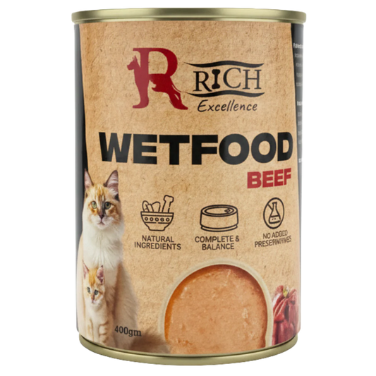 Rich Excellence Cat Wet Food Beef Can 400g