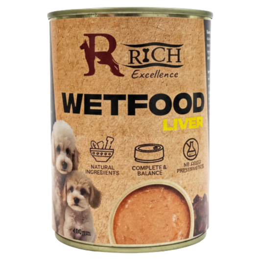 Rich Excellence Dog Wet Food Liver Can 400g