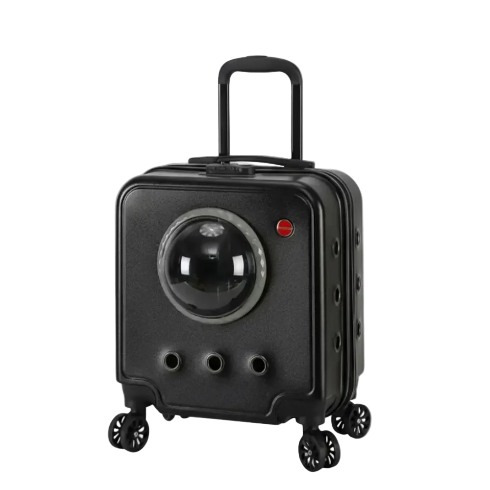 Dog Carriers with Wheels and Handle up to 10 kg Black