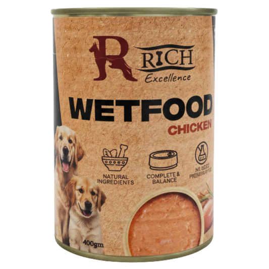 Rich Excellence Dog Wet Food Chicken Can 400g