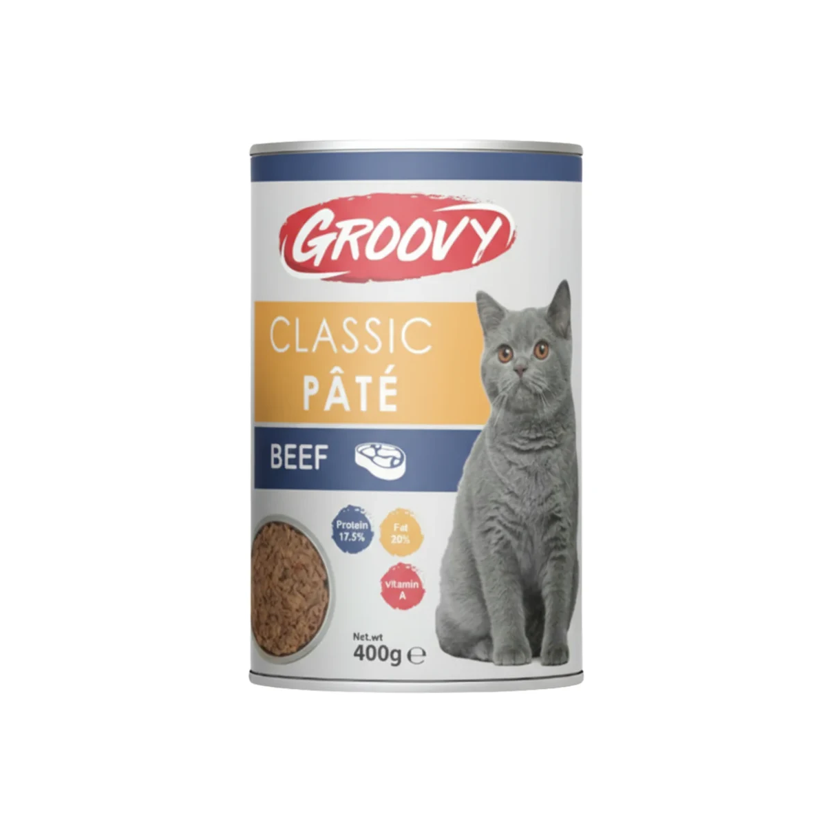 Groovy Wet Food For Cats Classic pate 400g