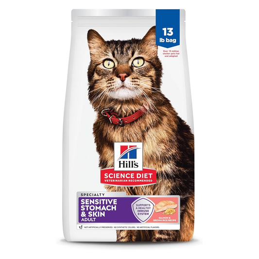 Hill’s Science Plan Sensitive stomach & skin adult cat food with chicken 1.5kg