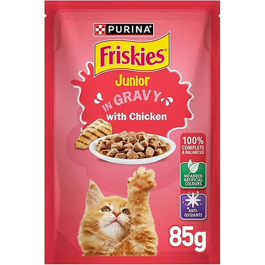 Purina Friskies Chicken in Gravy Junior Wet Cat Food, 85g