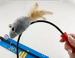 Cat Teaser Wand Toy Mouse with Feather