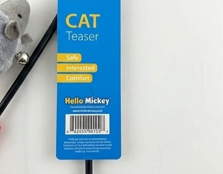 Cat Teaser Wand Toy Mouse with Feather