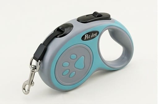 Retractable Dog Leash (Blue Paw Design)