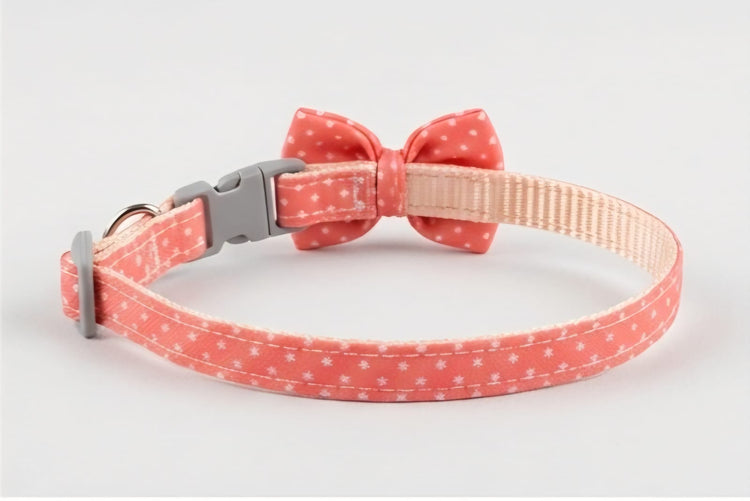 Pink Bow Tie Pet Collar