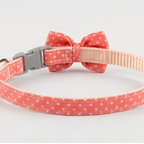 Pink Bow Tie Pet Collar