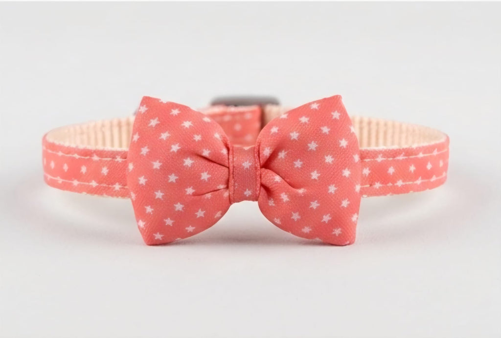 Pink Bow Tie Pet Collar