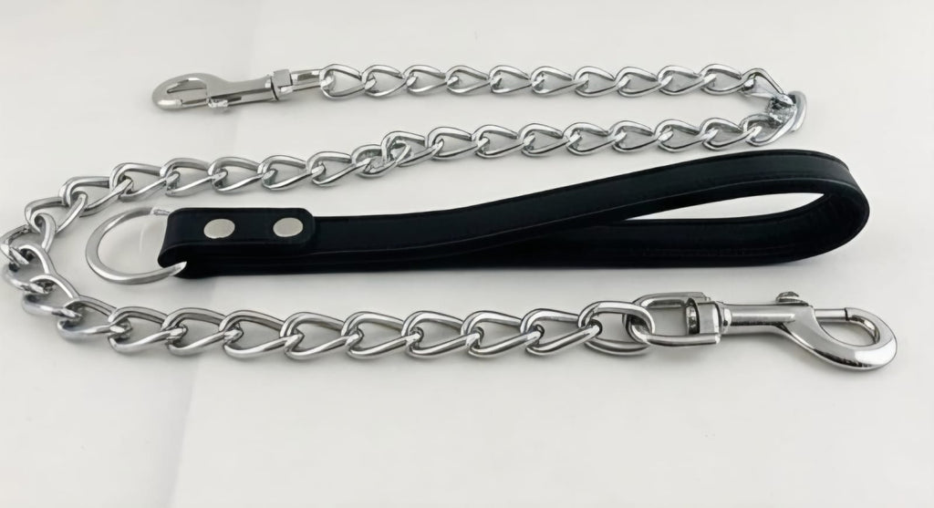 Metal Chain Dog Leash with Handle