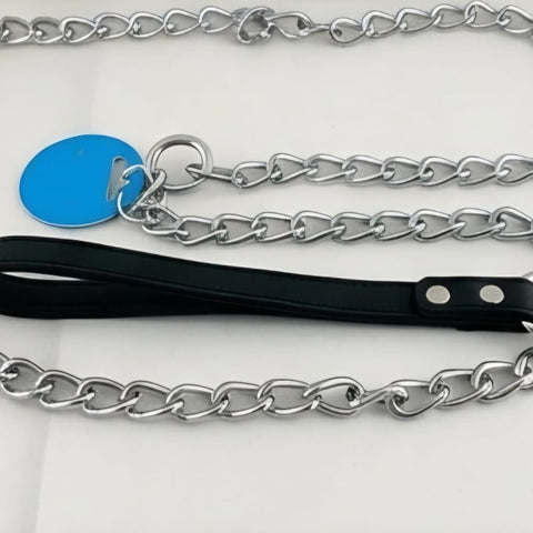Metal Chain Dog Leash with Handle