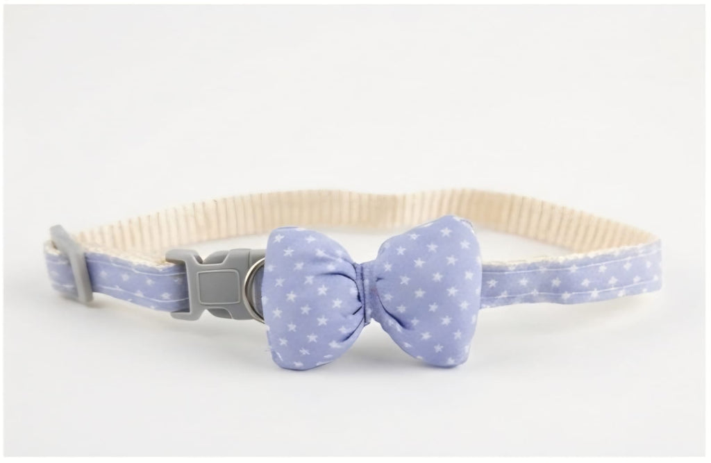 Blue Bow Tie Pet Collar