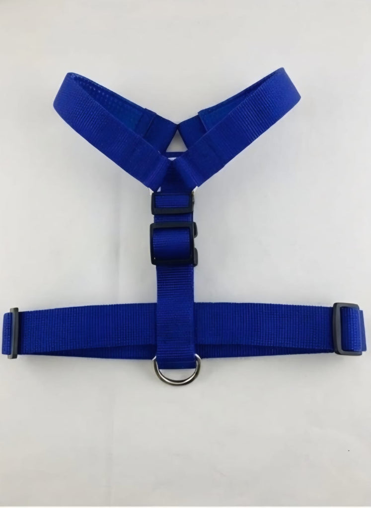 Adjustable Pet Harness & Leash Set – Classic Blue