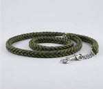 Braided Rope Dog Leash (Olive Green)