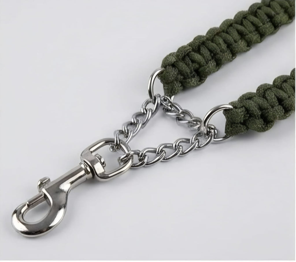 Braided Rope Dog Leash (Olive Green)