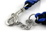 Braided Rope Dog Leash (Blue & Black)