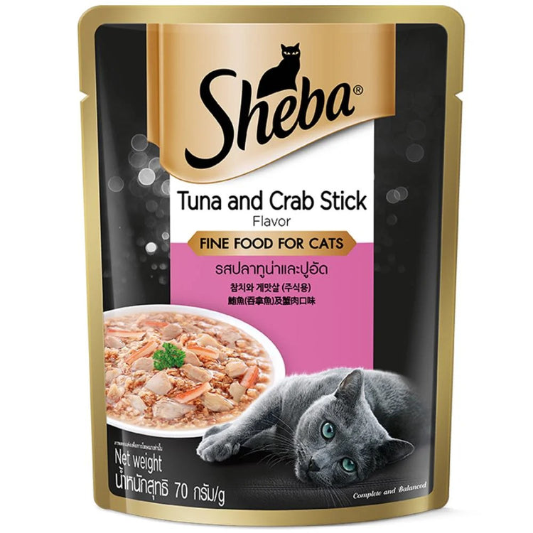 Sheba Fine Food for Cats - Tuna and Crab Stick Flavor (70g)