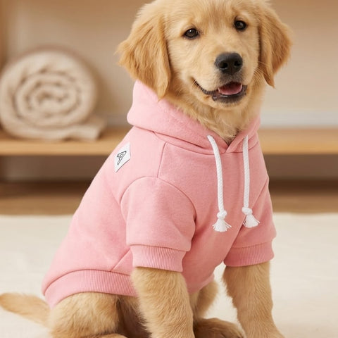 Premium Soft Cotton Pet Hoodie ( pink )