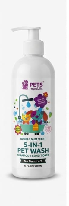 Pets Republic 5-in-1 Shampoo & Conditioner - Bubble Gum Scent (Anti-Dandruff)