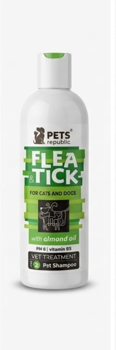 Pets Republic Flea & Tick Treatment Shampoo with Almond Oil for Cats & Dogs